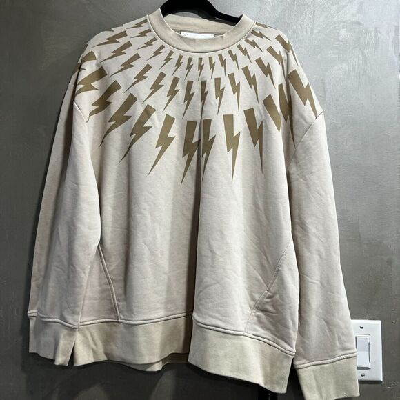 Neil Barrett Fair Isle Thunderbolt Sweatshirt XL NWT - Picture 3 of 9